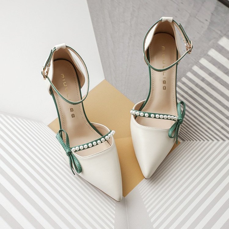 White High Heels Women's Summer 2025 New Comfortable All-match Single-layer Shoes with Niche French Stiletto Shoes